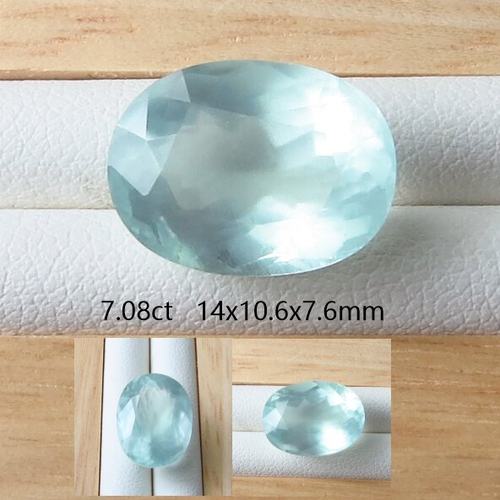 天然裸石海蓝宝石圣玛利亚色