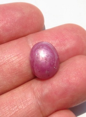 天然15.71克拉非洲星光红宝石裸石 戒指面 吊坠 6条星线