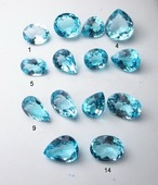 托帕石裸石 彩色宝石 蓝黄玉 天然 TOPAZ 蓝晶 全美无暇 0905