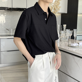 2025夏季新款宽松轻奢百搭男士短袖Polo衫落肩上衣潮A202T2010P55，男装T恤，星座1311（原A202）