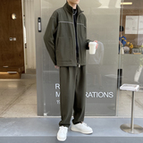 2025春夏男士翻领条纹落肩宽松拼接收腰夹克外套A202JK2009P105，男装夹克，星座1311（原A202）