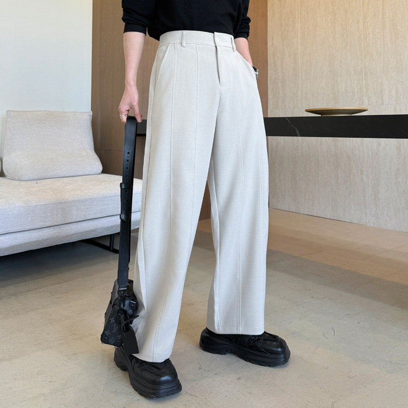 2026春夏男士老钱风简约垂感宽松直筒休闲长裤阔腿裤1311K8010P65，男装休闲裤，星座1311（原A202）