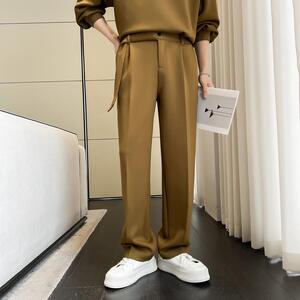秋冬新款男士垂感重磅运动美式高街休闲长裤直筒卫裤A202K615P65