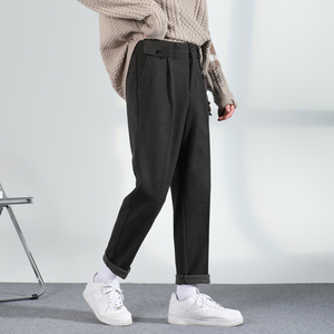 2025秋冬新款轻熟风英伦修身小脚裤毛呢休闲裤男西裤A202K1908P60，男装西裤，星座1311（原A202）