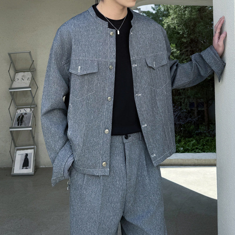 2025秋冬立领短款辑明线宽松百搭夹克外套1311JK0012P120,男装夹克,星座1311（原A202）