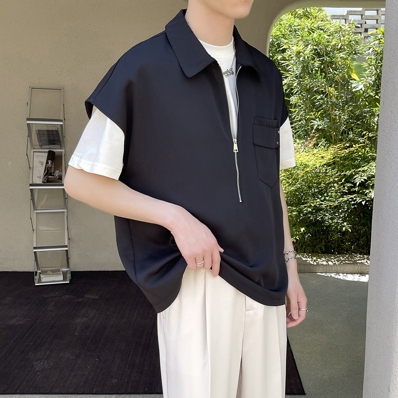 夏季新款套头背心式无袖衬衫男坎肩背心薄款冰丝A202CS911P55,男装背心/马甲,星座1311（原A202）
