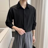 2025新款男士长袖条纹纯色休闲衬衫落肩垂坠感A202CS5138P65，男装衬衫，星座1311（原A202）