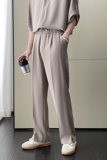 2025夏季冰丝高级感小直筒宽松开叉男士休闲裤长裤潮A202K683P65，男装休闲裤，星座1311（原A202）