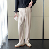 2025男士宽松小直筒休闲裤潮轻熟风抖音长裤A202K1006P65，男装休闲裤，星座1311（原A202）