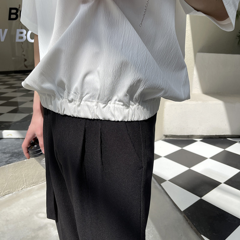 2025夏季男新款英伦轻奢短袖polo衫衬衫下摆收腰简约A202CS205P60,男装T恤,星座1311（原A202）
