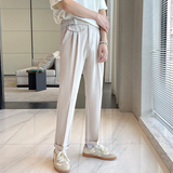 2025夏季男士英伦简约韩版修身休闲裤高级感痞帅西裤A202K1208P65，男装西裤，星座1311（原A202）