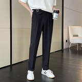 2025夏季男士英伦简约韩版修身休闲裤高级感痞帅西裤A202K1208P65，男装西裤，星座1311（原A202）