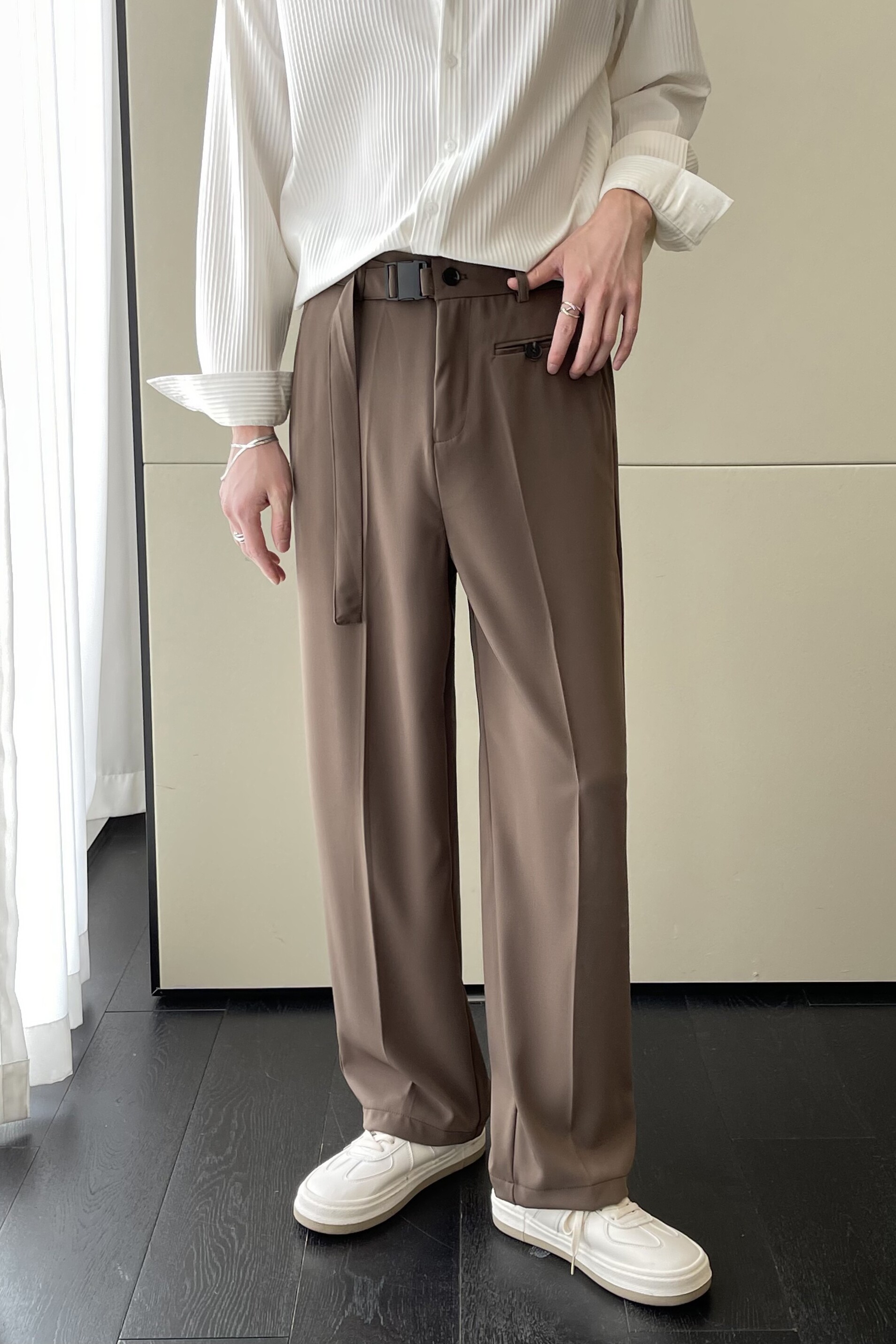 2025春夏男新款小直筒宽松轻熟抖音直播休闲长裤A202K1009P65,男装休闲裤,星座1311（原A202）