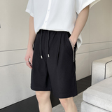 夏季新款宽松条纹短裤男中裤百搭褶皱垂感男裤A202DK059P50，男装牛仔裤，星座1311（原A202）