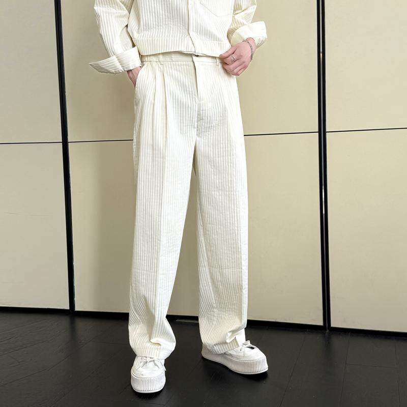 2025春夏新款男士宽松直筒拖地轻奢高级感ins休闲裤潮A202K621P65,男装休闲裤,星座1311（原A202）