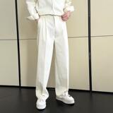 2025春夏新款男士宽松直筒拖地轻奢高级感ins休闲裤潮A202K621P65，男装休闲裤，星座1311（原A202）