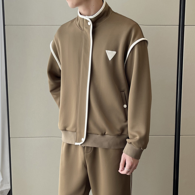 2025春夏男轻熟宽松拼接撞色夹克休闲外套卫衣开衫A202WY1002P115,男装夹克,星座1311（原A202）