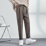 2025秋冬新款轻熟风英伦修身小脚裤毛呢休闲裤男西裤A202K1908P60，男装西裤，星座1311（原A202）