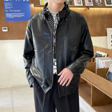 轻奢皮衣外套男士PU皮夹克上衣休闲机车服A202PY805P125，男装夹克，星座1311（原A202）