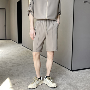 2025直筒短裤夏季薄款冰丝休闲西裤垂感痞帅五分裤A202DK158P50,男装西裤,星座1311（原A202）