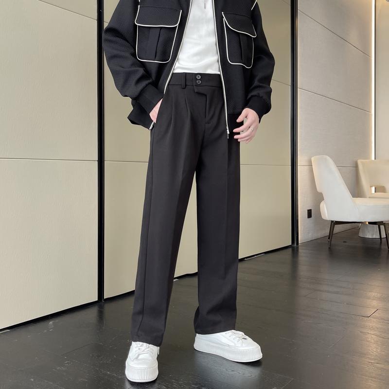 2025秋冬新款男士高级感保暖毛呢宽松直筒休闲长裤厚A202K7017P65，男装棉衣，星座1311（原A202）