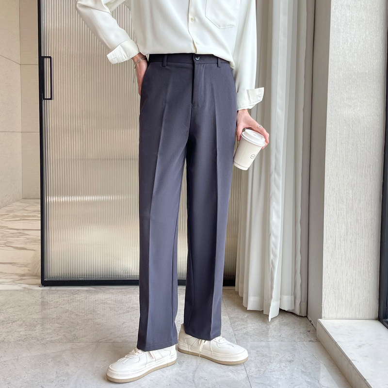 2025春夏男轻熟风宽松小直筒休闲裤西裤抖音直播A202K3096P65，男装西裤，星座1311（原A202）