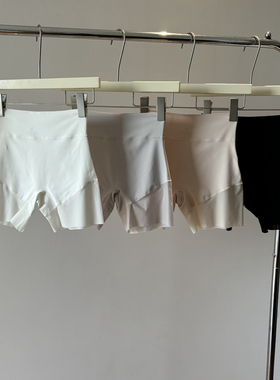 安全裤女防走光打底短裤白色收腹不卷不透轻薄平角裤免穿内裤中腰