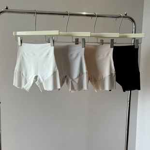 安全裤女防走光打底短裤白色收腹不卷不透轻薄平角裤免穿内裤中腰