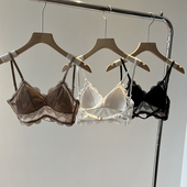 U型大露背一根带文胸性感薄款 美背无钢圈内衣女蕾丝夏季 透气bra