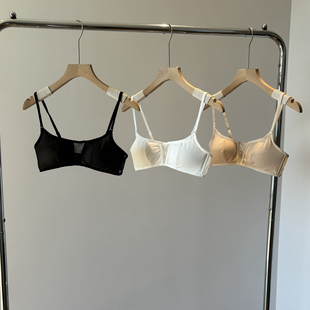 文胸无钢圈聚拢透气文胸罩夏季 网纱性感内衣女薄款 舒适少女法式