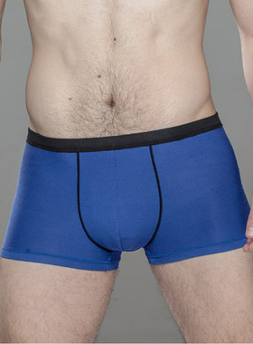 绿之韵 专柜正品 竹纤维男士欢喜LOGO中腰平角内裤  LC12238 新品