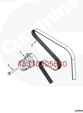 龙工LG6240E履带挖掘机(钩机)康明斯配件皮带3944841 3289768零件