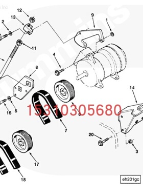山推SRP60T-3摊铺机康明斯配件皮带S-2696 134797 178599零件