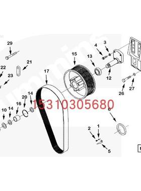 洛阳路通LTC208振动压路机CUMMINS皮带3040319 3807026 178449