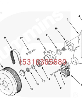 康明斯 柴油机 BELT CUMMINS皮带132611 178575 200328配件机头