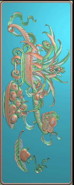 博古花板大东阳木雕工艺品挂件挂屏屏风手工雕刻扫描精雕图