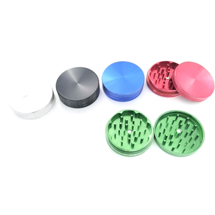 二层铝合金磨烟器研磨机62mm便携手动不粘料多色磨器