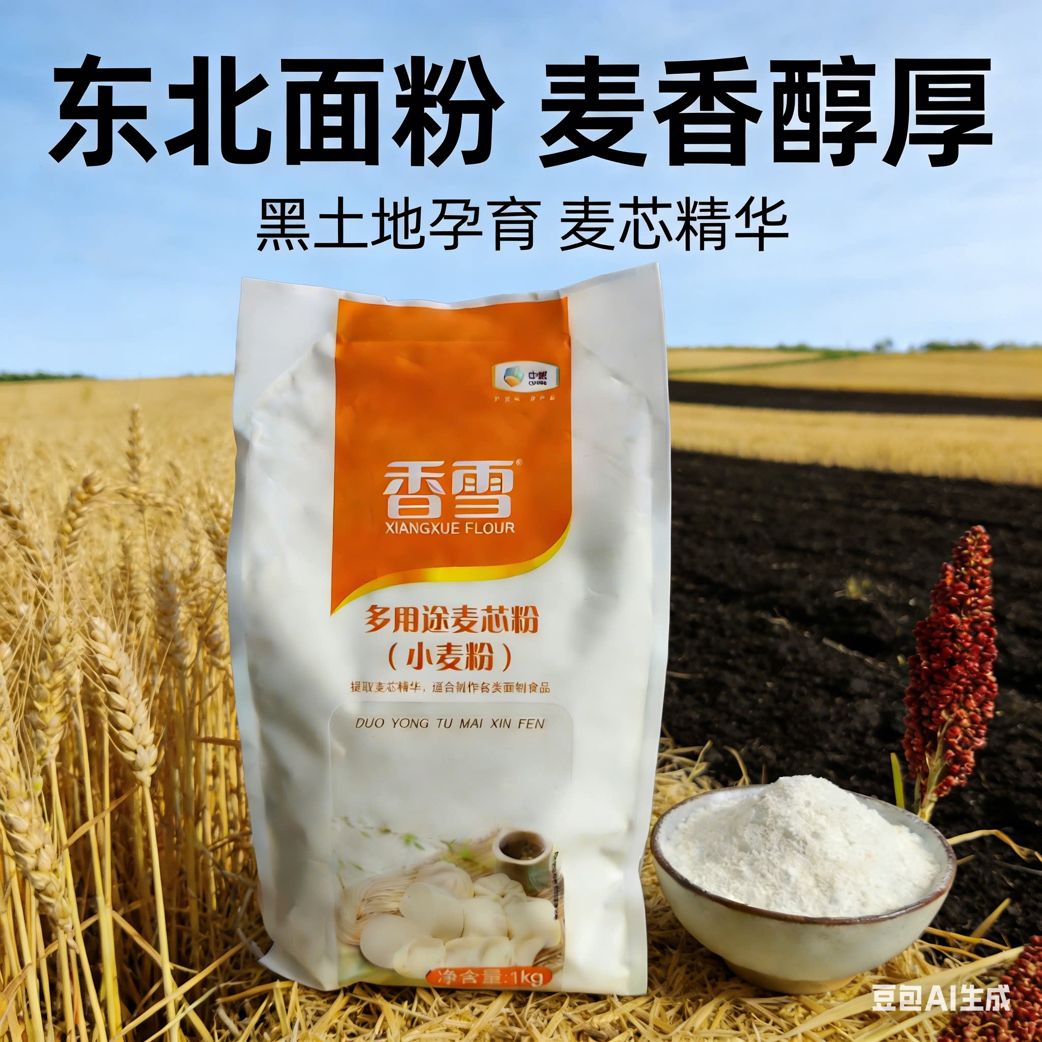 香雪多用途麦芯粉 1kg 中粮面粉/食用粉