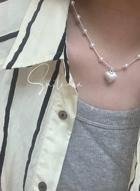 吊坠项链天然淡水珍珠925纯银