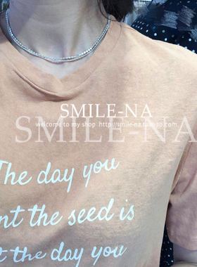 韩国进口纯银双层时尚风锁骨链