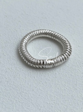 戒指韩国弹簧指环925纯银