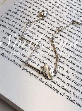 韩国进口ins小众925细骨节石头