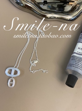 猪鼻子锁骨链925纯银实心项链