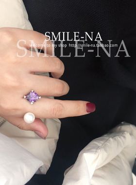 韩国纯银镶大锆石珍珠设计师开口