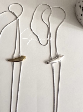 小众毛衣链925纯银两用双层