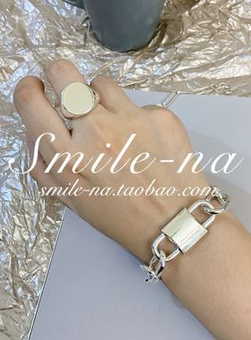 韩国进口小众设计款锁扣重工手链