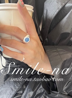 韩国设计师925天然石小众设计师