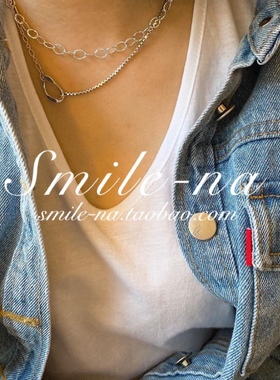 韩国进口925纯银不规则盒子项链