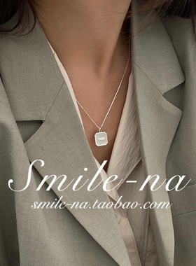 韩国东大门进口设计款方形银牌