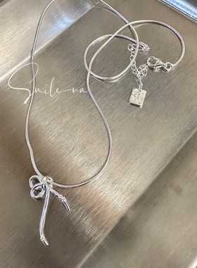 韩国项链925纯银镶嵌锆石吊坠